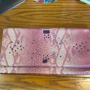 Pink sparkle Clutch/ bag NWT with shoulder strap